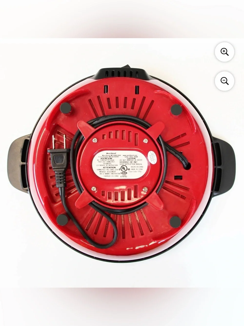 West Bend Stir Crazy Popcorn Popper in Red & Black
